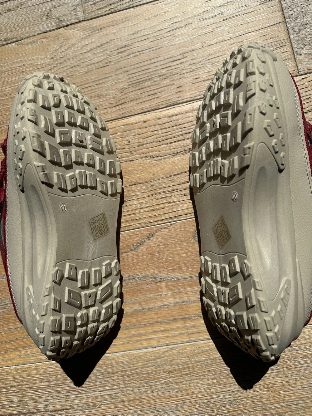 The Game Red and Cream Platform Slip-On Sneakers